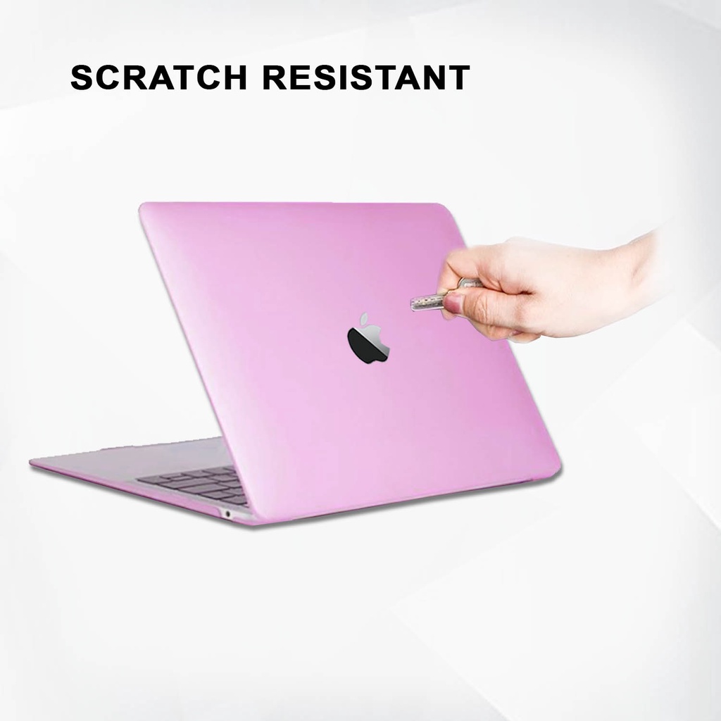 Case Casing Protective Pelindung Laptop Macbook Air Pro 13 M1 M2 2017 2018 2019 2020 2021 A1932 A2179 A2337 A1706 A1708 A1989 A2159 A2251 A2289 A2338 Gambar Polos Warna Ungu Soft Purple Motif Lucu Hardcase Murah