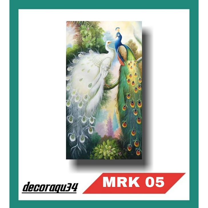 Hiasan dinding burung merak cantik | wall decor burung merak ukuran 20x30