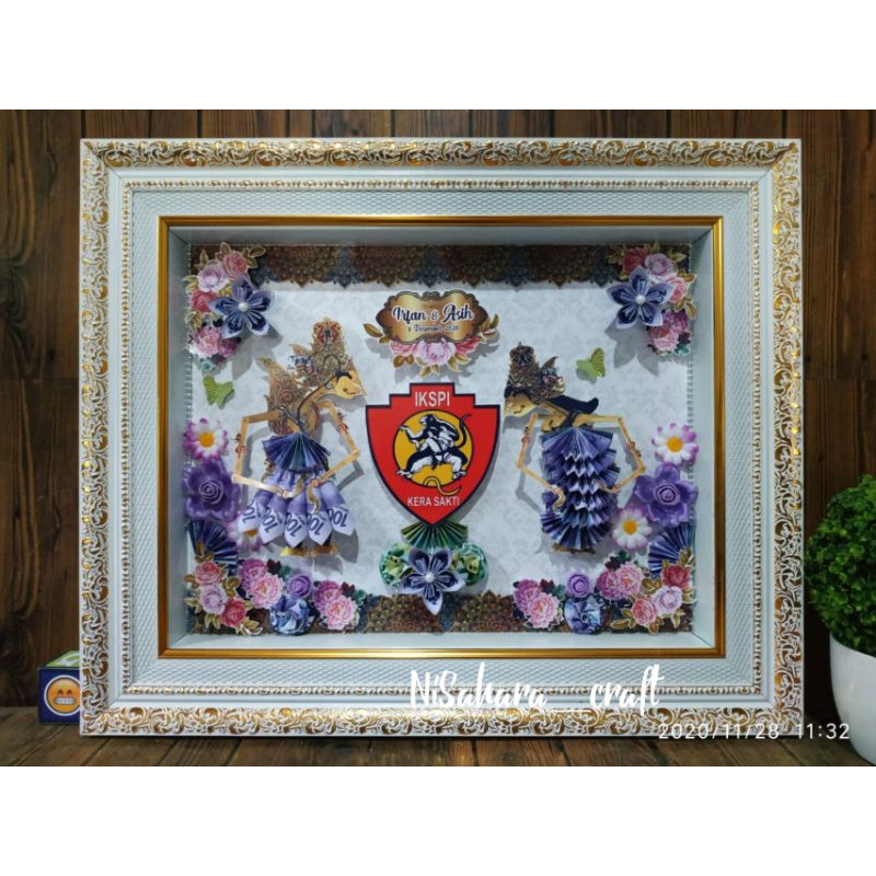 Mahar Wayang, Mahar Frame Hias Wayang, Pop Up pernikahan, Mahar pernikahan
