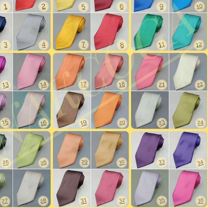 dasi hitam merah maron biru navy gold abu-abu hijau kuning orange peach bata dasi kantor pria polos