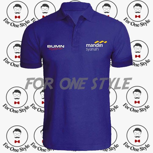 POLO SHIRT BUMN BANK MANDIRI SYARIAH - Poloshirt Kaos Bank Mandiri Syariah - Custom Polo