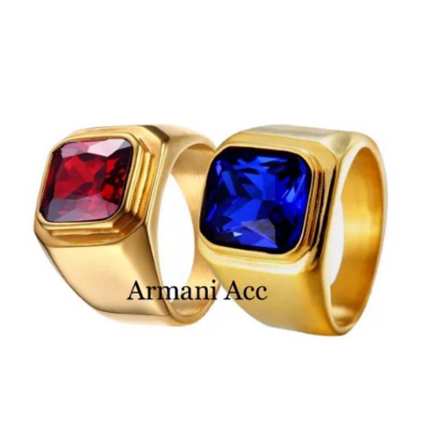Cincin Pria Batu Ring Gold Emas