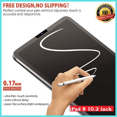 IPAD 8 10.2 INCH PAPERLIKE MATTE SCREEN PROTECTOR ANTI GORES PAPER LIKE APPLE IPAD 10.2 INCH IPAD 8