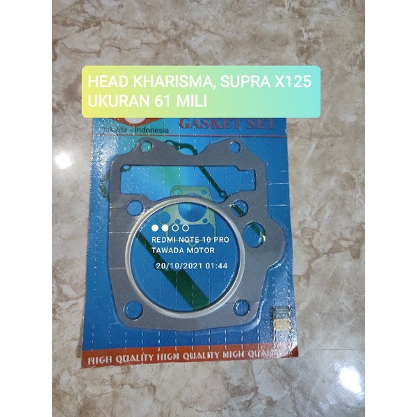 PAKING RACING BLOK HEAD DIAMETER 61 KHARISMA SUPRA X125