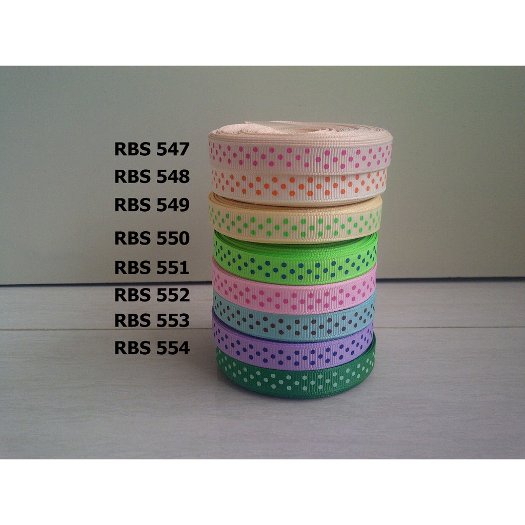 

[10 YARD] PITA GROSGRAIN MOTIF POLKADOT SALE RBS 547,548,549,550,551,552,553,554