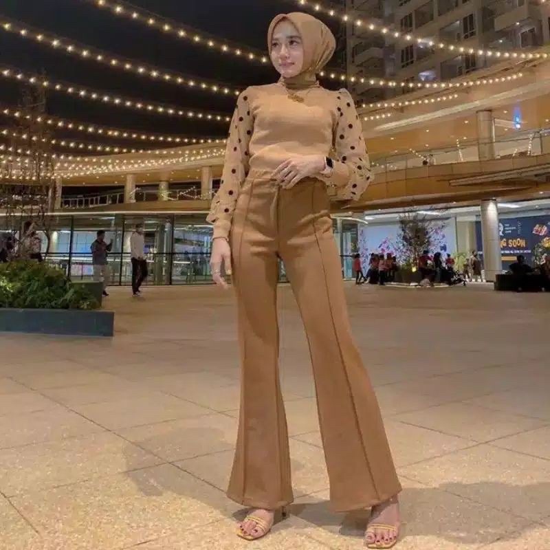 CELANA CUTBRAY CUBIT SCUBA PREMIUM TEBAL { M L XL XXL } WIDE LEG | HIGH WAIST KULOT CUTBRAY | CELANA FORMAL WANITA | CELANA KERJA