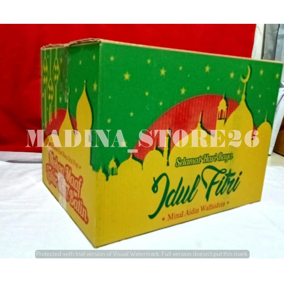 

Kardus Idul Fitri / Kardus Lebaran / Kardus Parcel Warna Kuning tanggung/ Uk. 39x29x30 isi 10pcs