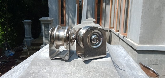 Roda Stainless 2 Inch Roda Pintu Geser 2 Inci Roda Pagar Roda Sliding Lemari 201