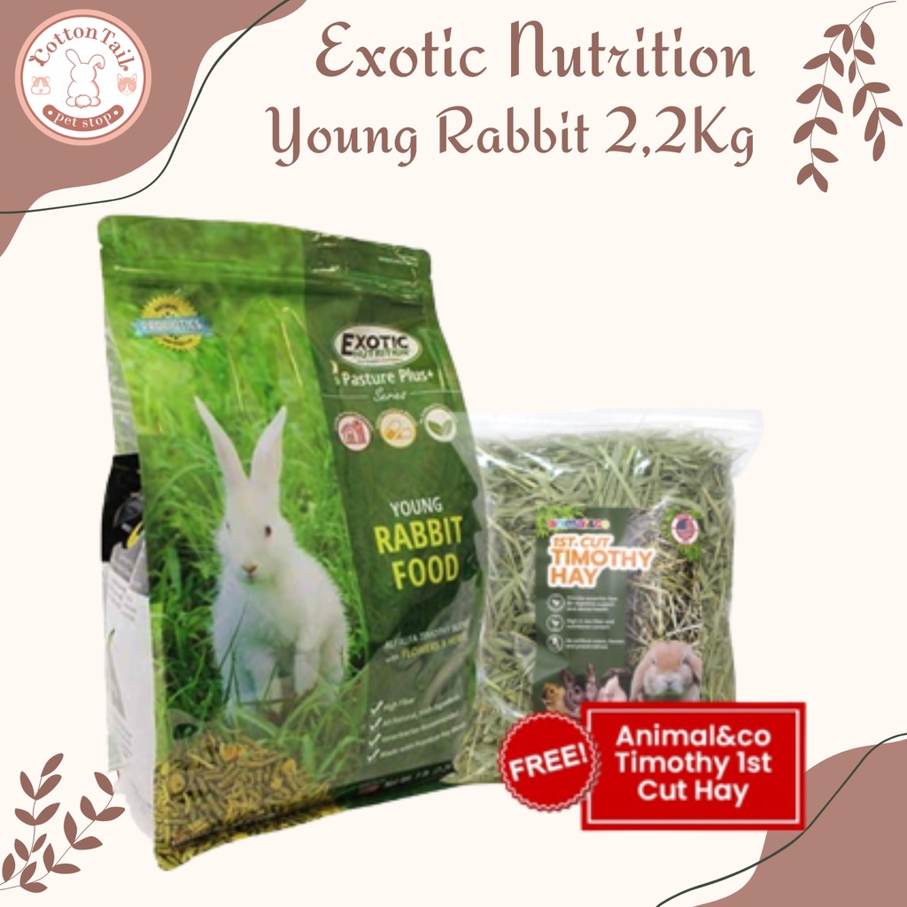 Exotic Nutrition Pasture Plus Makanan Kelinci Young Rabbit 2.2kg