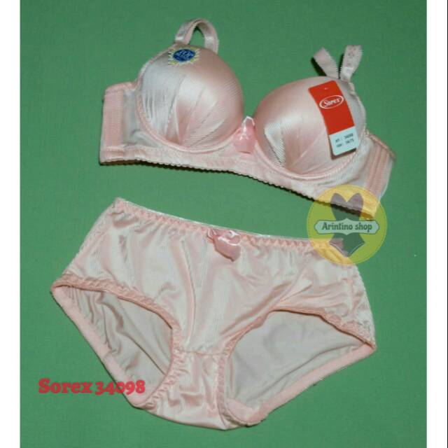 (Set Bra) Bh Bra Set Sorex 33466 / 34098 (Cup Sedang) Motif | Busa Sedang Pakai Kawat |kcx