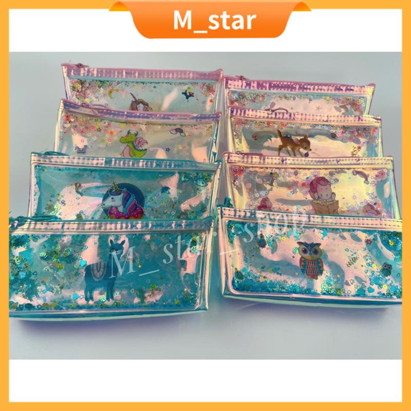 

CUCI GUDANG/TEMPAT PENSIL LUCU/KOTAK PENSIL IMPORT/Glitter Air/karakter hologram
