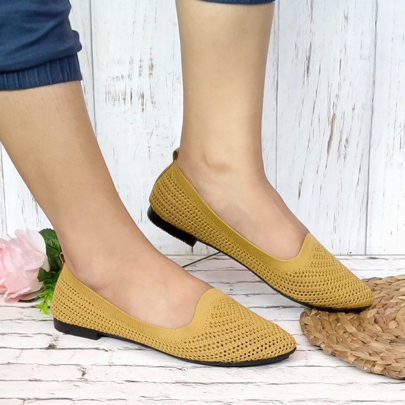 Kayzineva | CC08 Sepatu Wanita Rajut / Flat Shoes Wanita Terlaris / Sepatu Wanita Kekinian / Sepatu Wanita Terbaru