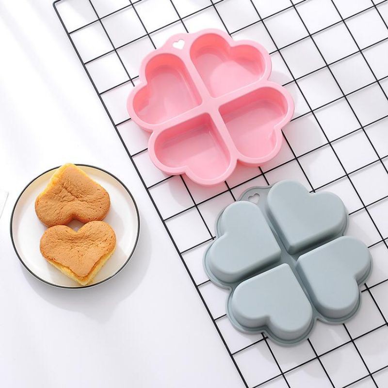 CETAKAN SILICONE TAHAN PANAS CAKE JELLY PUDING LOVE 4