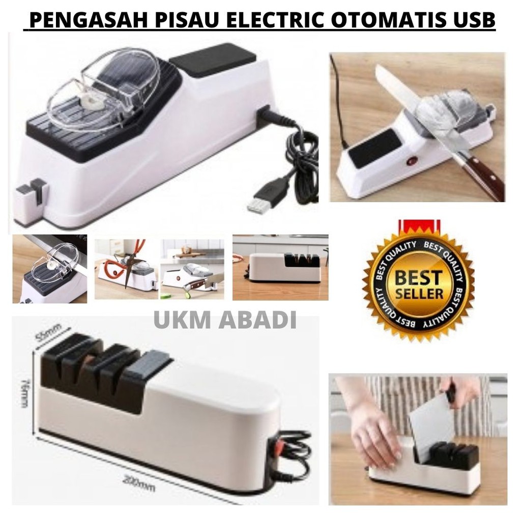 Pengasah Pisau Elektrik USB Otomatis Knife Sharpener  111153