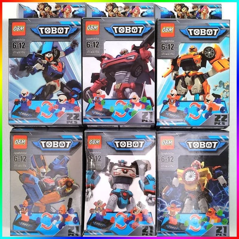 lego tobot brick block robot minifigure transformer car obm 99029 blok 1 SET ISI = 6