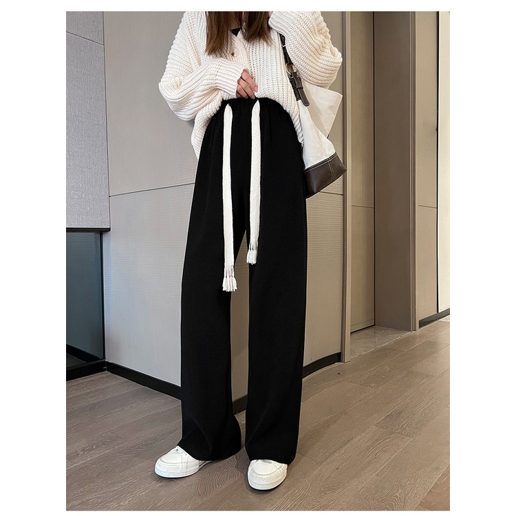 korea style celana panjang wanita highwaist kulot Casual panjang