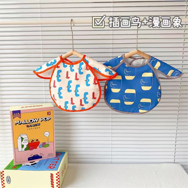 BIANCA - Bibs Anak / Celemek Anak Kecil 1 Set isi 2pc BLUE ABSTRACT SERIES