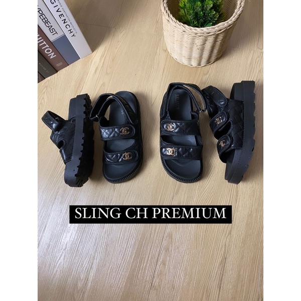 GJAZ SLING BACK CH PREMIUM IMPORT KANVAS 6 CM (tali belakang)