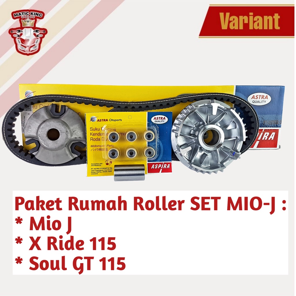 Paket Rumah Roller Bosh Vanbelt  Roller Yamaha Mio J X Ride Soul GT 115 54P ASPIRA ASTRA OTOPARTS