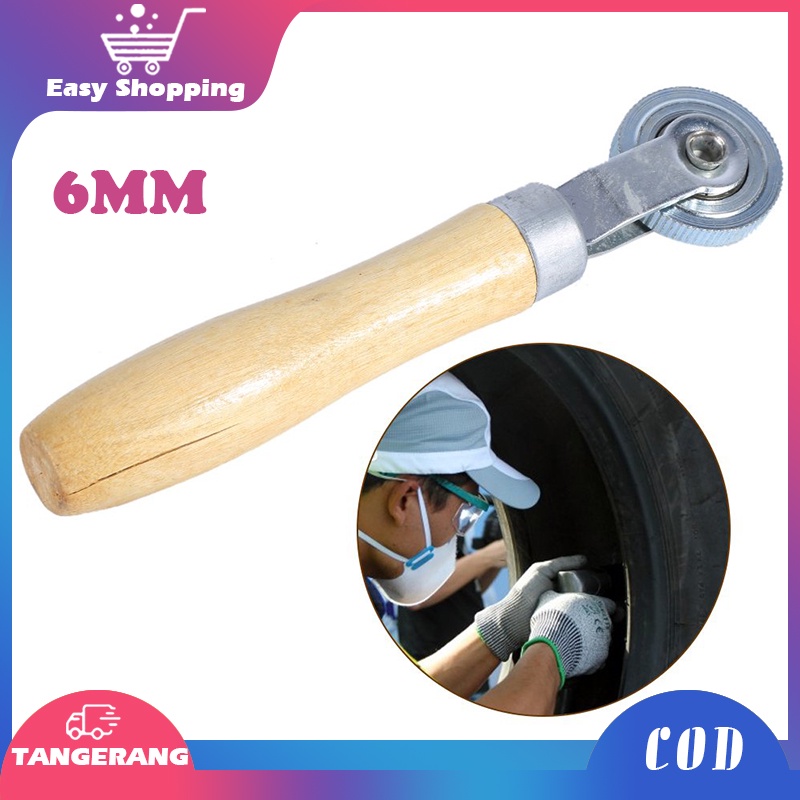 Roller Tambal Ban 6mm Pres Tambal Ban Sun Roller Dengan Handle Untuk Reparasi Tambal Ban Mobil Truk