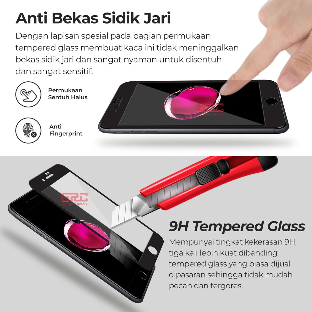 Tempered Glass Apple iPhone 7 Plus 8 Plus HOGO Full Cover Anti Gores