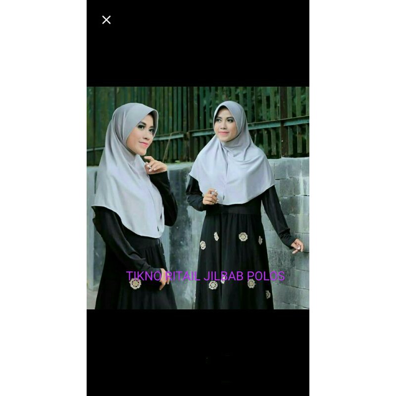 jilbab instan polos / bergo polos