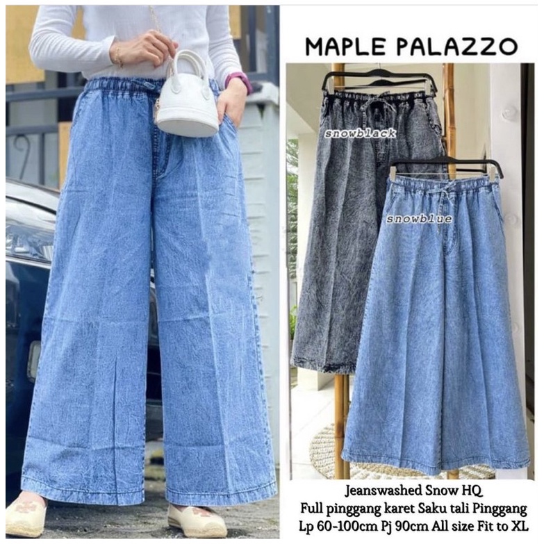 MAPLE PALAZZO KULOT || KULOT JEANS PREMIUM