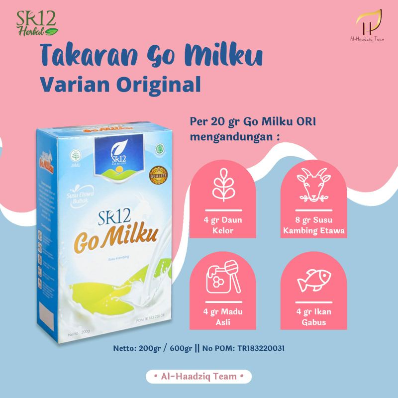 

SR12 DIJAMIN ORI ~SUSU GO MILKU PLAN/ORI BUBUK 200g (susu kambing etawa premium, susu anak, susu bumil, susu busui, susu lansia)