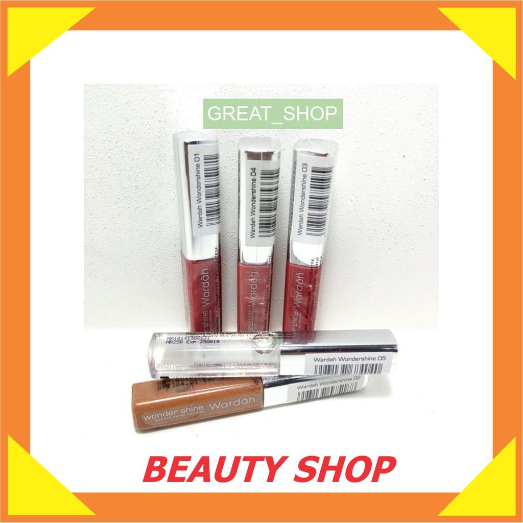 A435 Wardah Wonder Shine Lip Gloss Cair 5 Warna 1M
