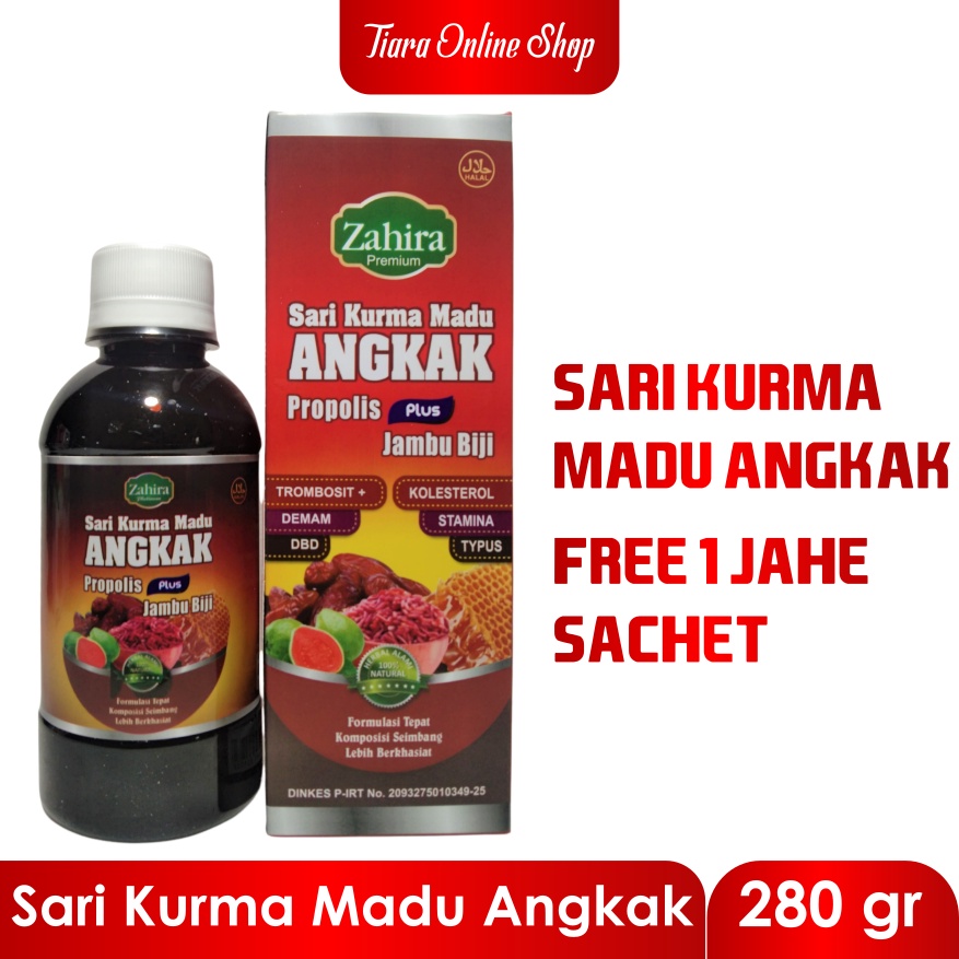 Sari Kurma Angkak Herbal plus madu Zahira 280 gram ORIGINAL Bpom