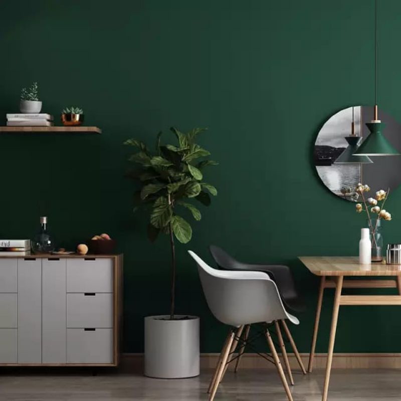 wallpaper motif hijau tua polos