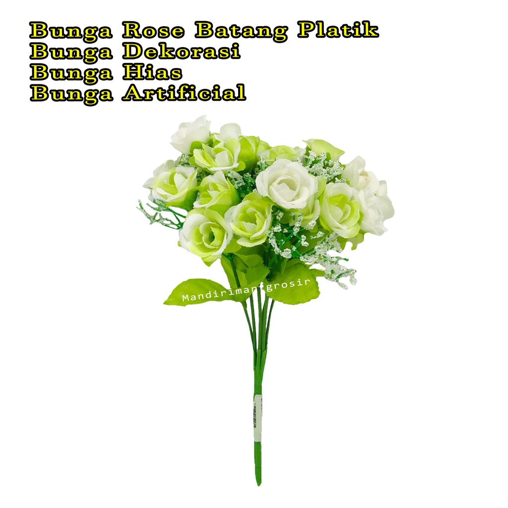 Bunga rose Batang Platik * Bunga Dekorasi * bunga Hias * bunga Artificial