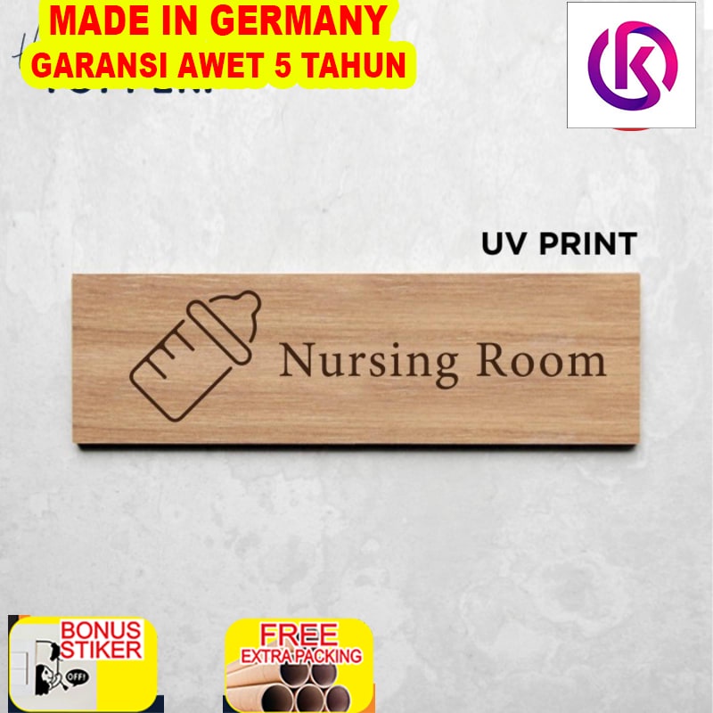 

Grosir Ruang Menyusui Nursing Sign Board UV Print Kayu - Kyoto Style Signage - 25x7
