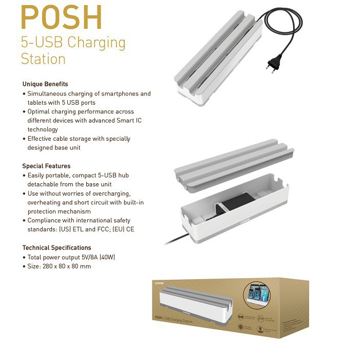 CAPDASE POSH 5-USB CHARGING STATION ORIGINAL