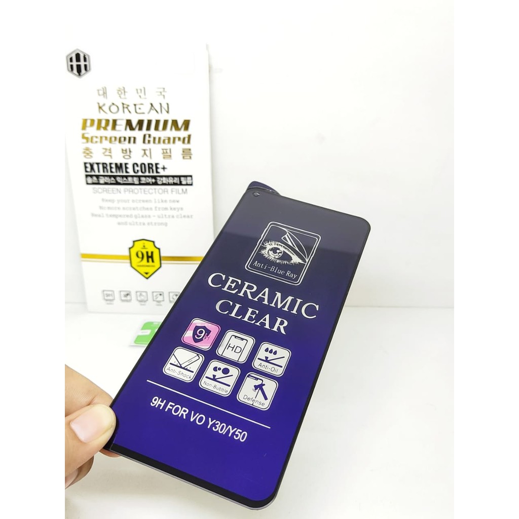 Ceramic CLEAR ANTI BLUE Vivo Y30 Y30i Y50 6.53 inch Screen Protector Full Layar Anti Broken