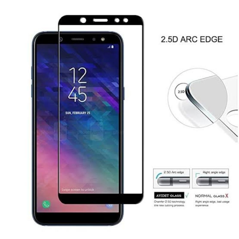 Tempered Glass Samsung A6 2018/A6 Plus Full Cover Screen Protector