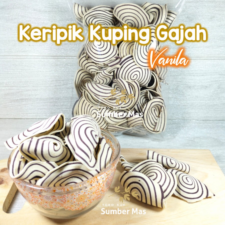 

KUPING GAJAH/KERIPIK KUE KUPING GAJAH TERLARIS RASA VANILA 250GRAM