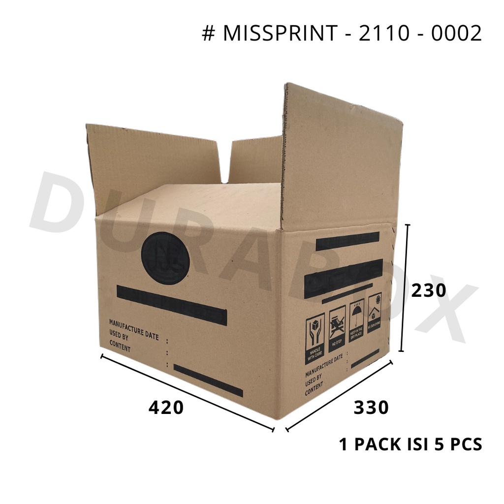 

42 x 33 x 23 cm A1 | KARDUS / KARTON BOX CORRUGATED - KEMASAN / PACKAGING / PACKING MAKANAN | #Missprint-2110-0002