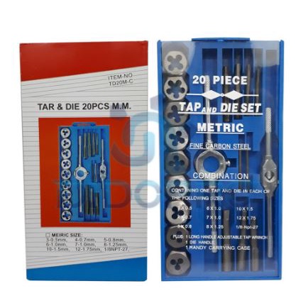 Tap Die Set 20pcs - Alat Snai dan Tap Ulir Dart Mur Baut - Alat Senai