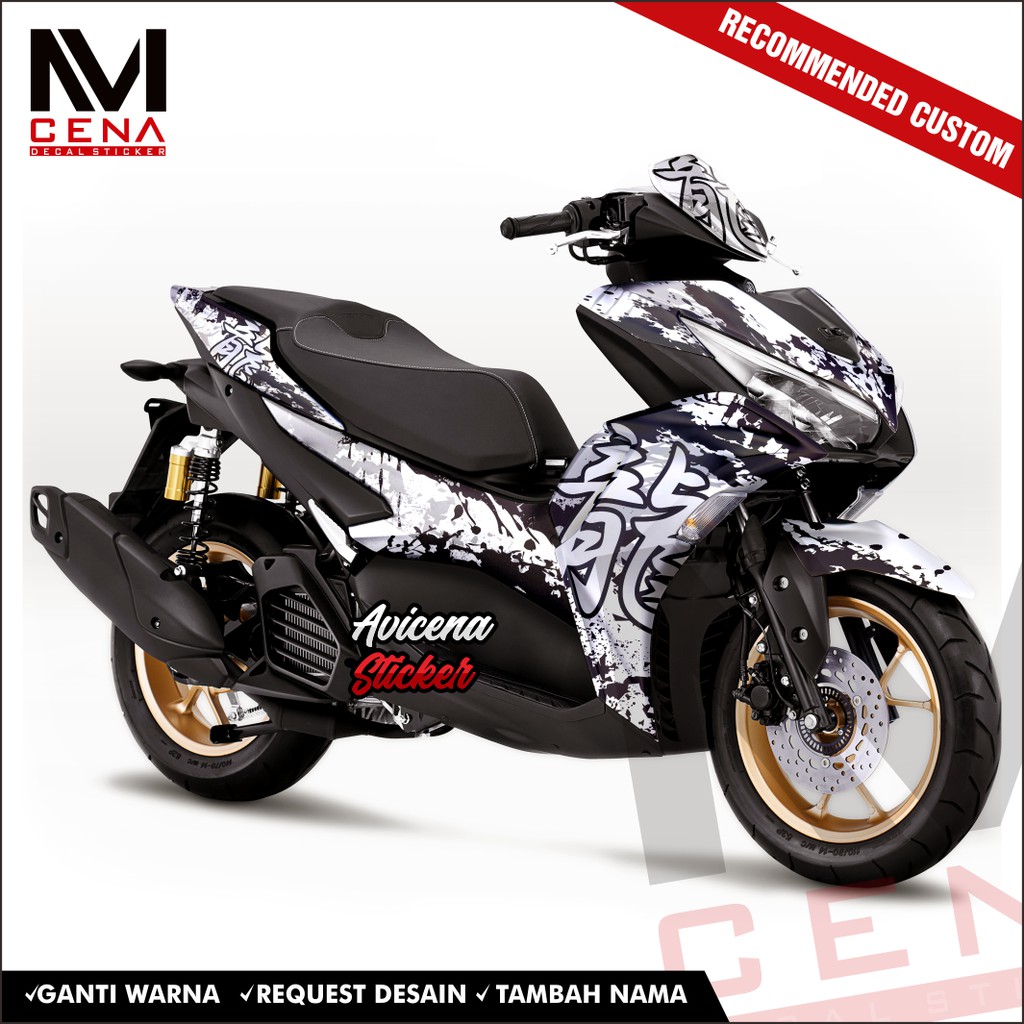 Sticker Decal Aerox Connected 2021 Decal Sticker Aerox 2021 Dekal Aerox Splater