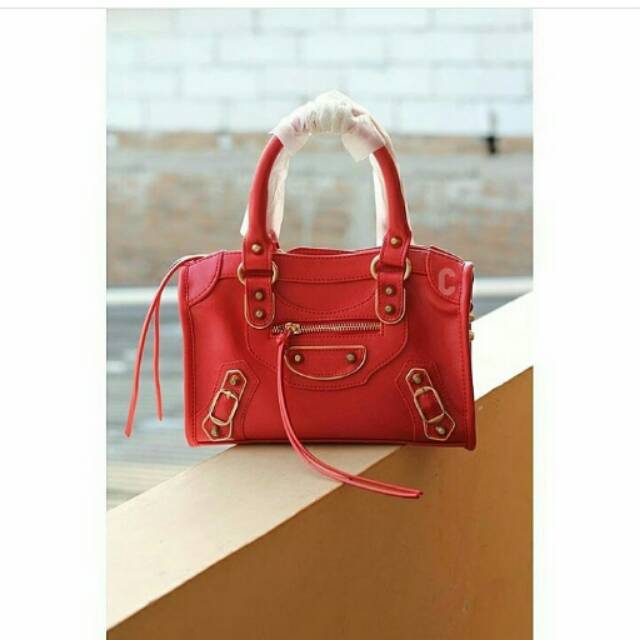 balenciaga mini merah