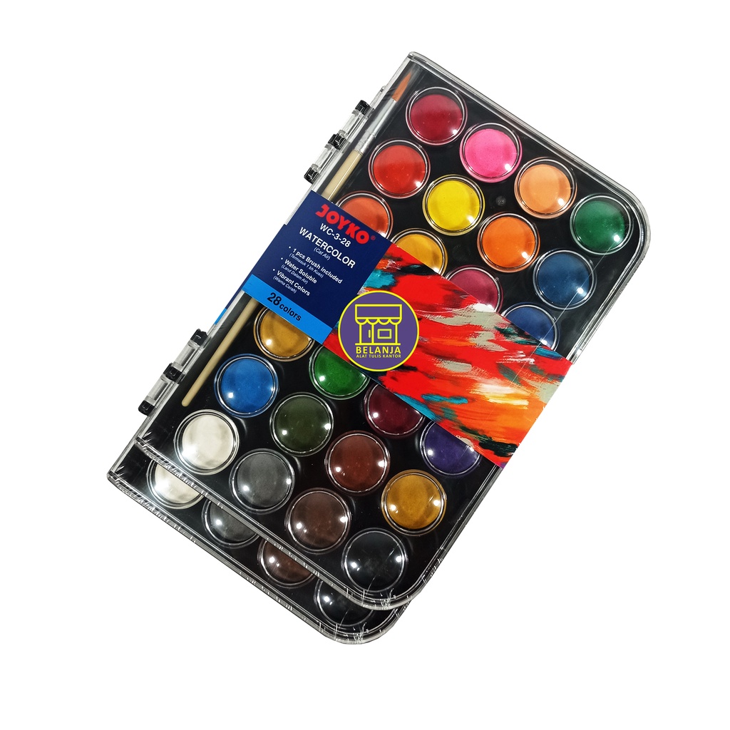 

JOYKO CAT MELUKIS WATERCOLOR WC-3 28 WARNA [ PERSET ]