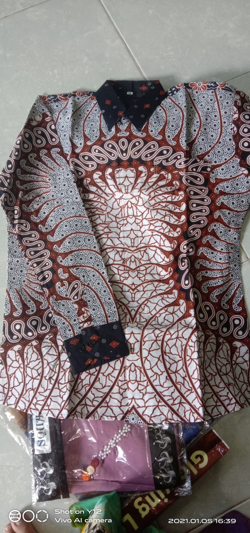 (1kg=4pcs) Kemeja Batik Lengan Panjang Batik Ori Sm Batik Dewanta Batik Solo Seragam Batik