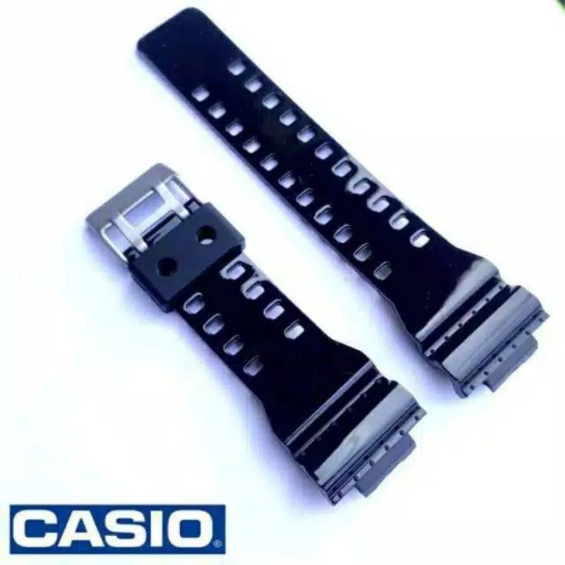 TALI JAM TANGAN CASIO G SHOCK GA 400 / GA-400 / GA400 HITAM GLOSSY RUBBER STRAP TALI JAM G SHOCK