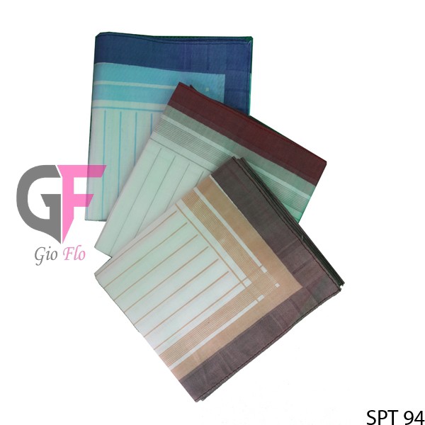 GIOFLO Sapu Tangan Aksesoris Pria Casual Katun Isi 3 PCs Multicolor / SPT 94