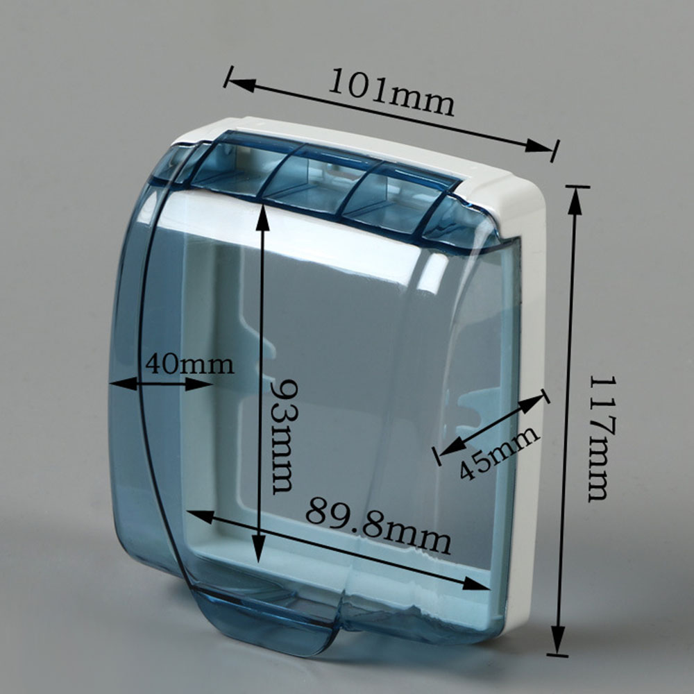 【COD Tangding】Panel Stop Kontak Dinding Bahan Pvc Transparan Anti Air 4 Warna
