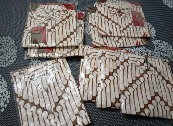 Batik Couple Keluarga Original 100% Sania Ruffle Ori Ndoro Jowi Dnt Motif Garuda Merah