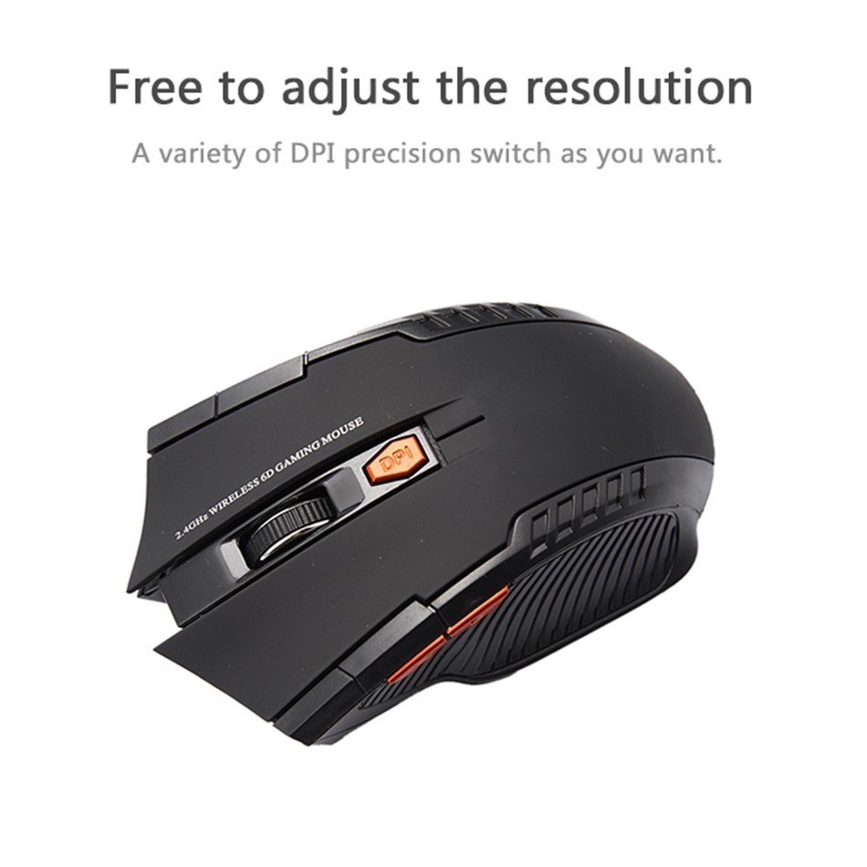 MOUSE WIRELESS GAMING MOUSE 6D USB 2.4GHz FOR HOME OFFICE USE