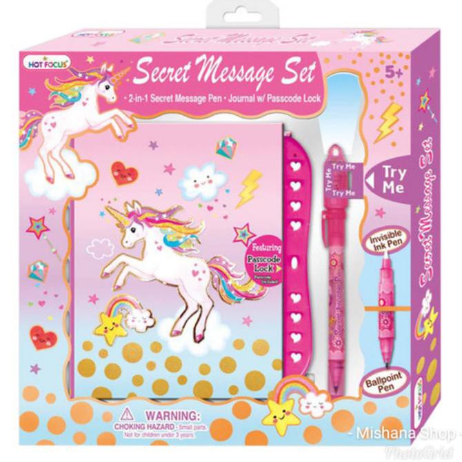 

PROMO Buku Diary Anak Secret Message Unicorn & Invisible Ink Pen HOT FOCUS Office & Stationery |