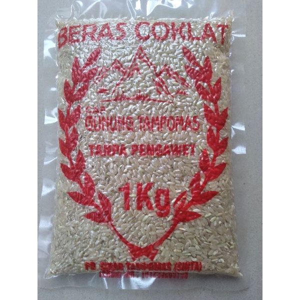 

Beras cokelat 1kg premium.kemasan vacum. cap gunung tampomas